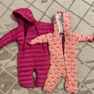 Patagonia and Kickee Pants snowsuit and coveralls.